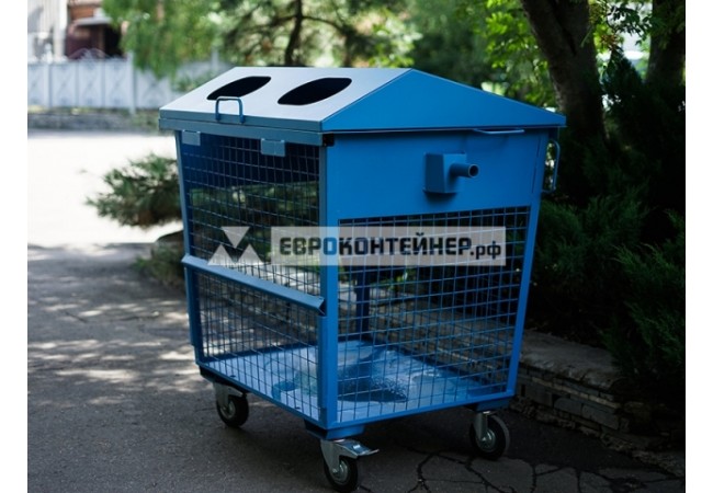 Сетчатый контейнер для сбора пластика 0,9 м3